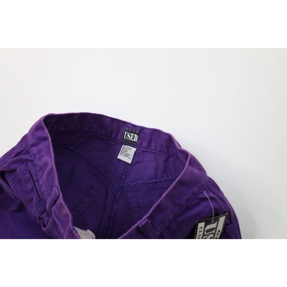 Deadstock Vtg 90s Streetwear Mens 32x34 Baggy Fit Skateboard Jeans Purple Cotton - Picture 7 of 11